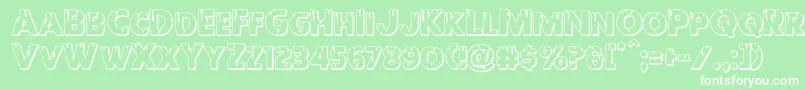 Redundeadshadow Font – White Fonts on Green Background