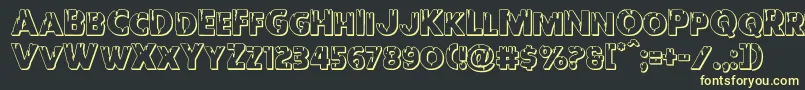 Redundeadshadow Font – Yellow Fonts on Black Background