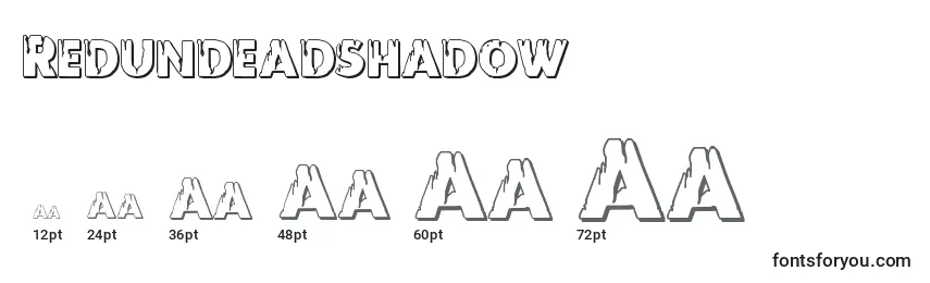 Размеры шрифта Redundeadshadow