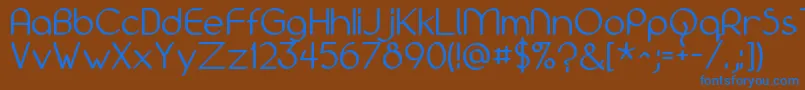 Bolonewt Font – Blue Fonts on Brown Background
