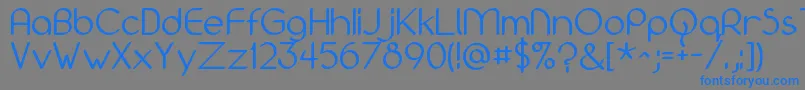 フォントBolonewt – 灰色の背景に青い文字