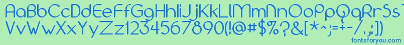 Bolonewt Font – Blue Fonts on Green Background