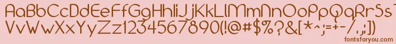 Bolonewt Font – Brown Fonts on Pink Background