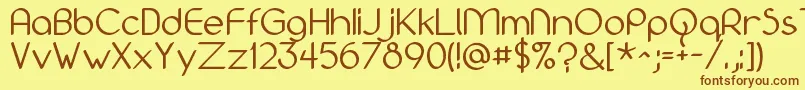 Bolonewt Font – Brown Fonts on Yellow Background