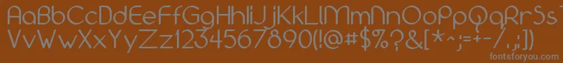 Bolonewt-Schriftart – Graue Schriften auf braunem Hintergrund