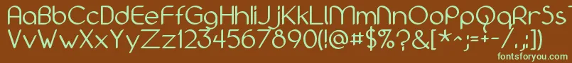 Bolonewt Font – Green Fonts on Brown Background