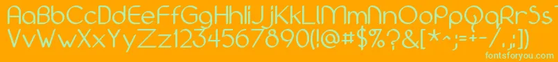 Bolonewt Font – Green Fonts on Orange Background