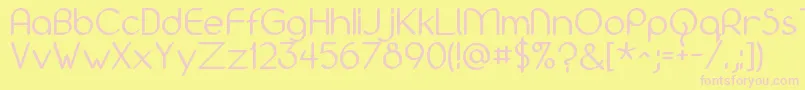 Bolonewt Font – Pink Fonts on Yellow Background