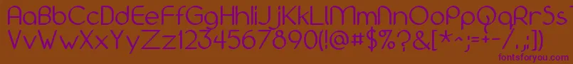 Bolonewt Font – Purple Fonts on Brown Background