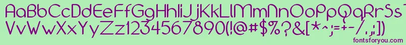 Bolonewt Font – Purple Fonts on Green Background