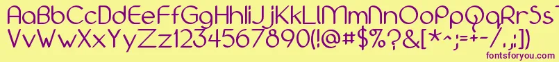 Bolonewt Font – Purple Fonts on Yellow Background