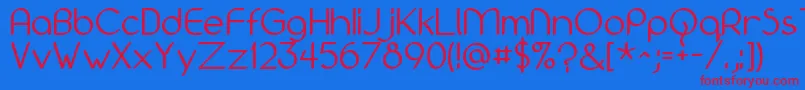 Bolonewt Font – Red Fonts on Blue Background