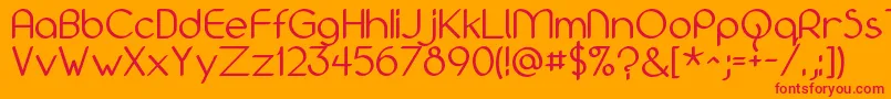 Bolonewt Font – Red Fonts on Orange Background