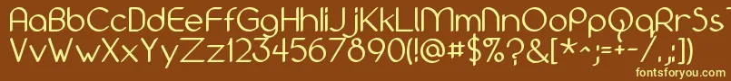 Bolonewt Font – Yellow Fonts on Brown Background