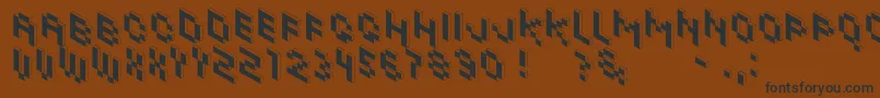 KhalijakaOutline-fontti – mustat fontit ruskealla taustalla