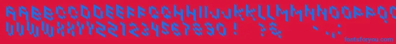 KhalijakaOutline Font – Blue Fonts on Red Background