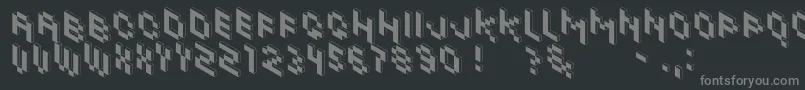KhalijakaOutline Font – Gray Fonts on Black Background