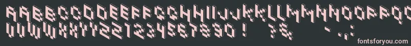 KhalijakaOutline Font – Pink Fonts on Black Background