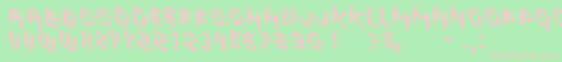 KhalijakaOutline Font – Pink Fonts on Green Background