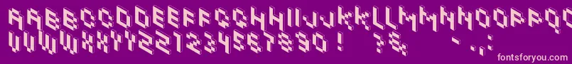 KhalijakaOutline Font – Pink Fonts on Purple Background