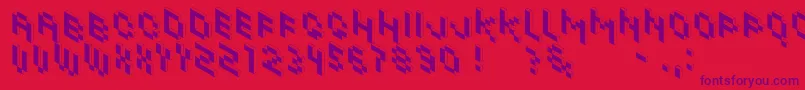 KhalijakaOutline Font – Purple Fonts on Red Background