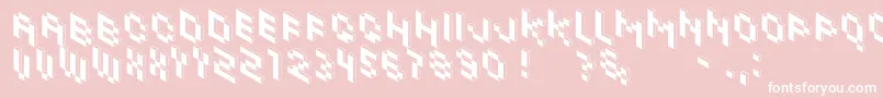 KhalijakaOutline Font – White Fonts on Pink Background