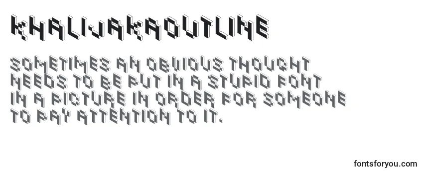 Review of the KhalijakaOutline Font