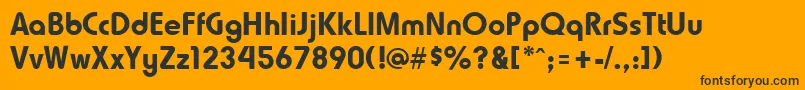 fuente HammerfatRegular – Fuentes Negras Sobre Fondo Naranja