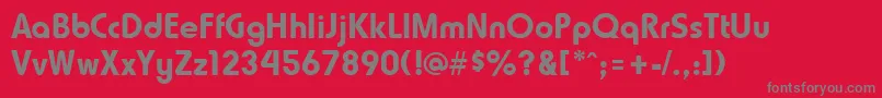 フォントHammerfatRegular – 赤い背景に灰色の文字