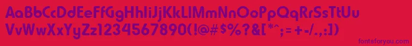 HammerfatRegular Font – Purple Fonts on Red Background