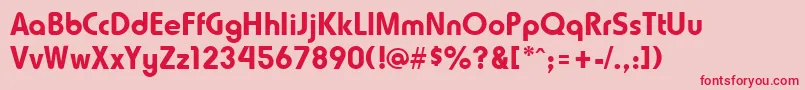 HammerfatRegular Font – Red Fonts on Pink Background