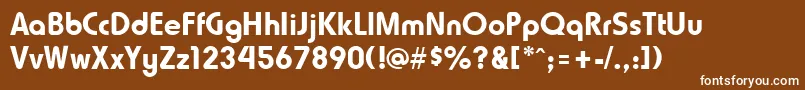 Czcionka HammerfatRegular – białe czcionki na brązowym tle