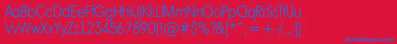 AAvanteltnrThin Font – Blue Fonts on Red Background