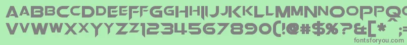 フォントOrionPaxBold – 緑の背景に灰色の文字