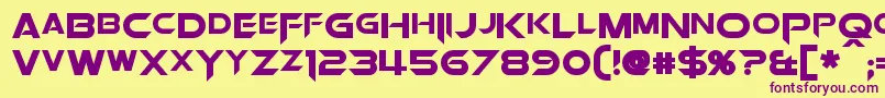 OrionPaxBold Font – Purple Fonts on Yellow Background