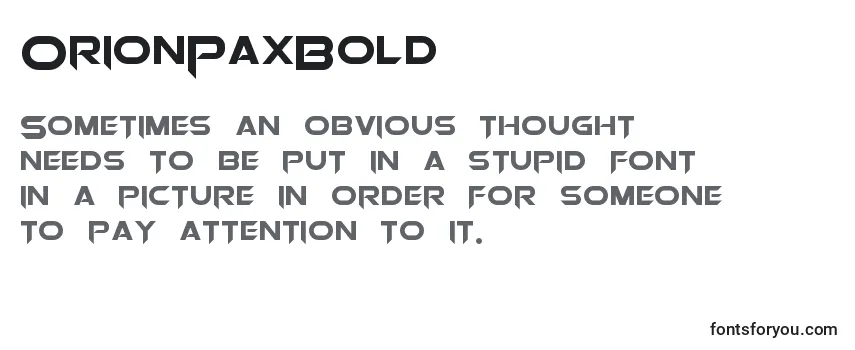 OrionPaxBold Font
