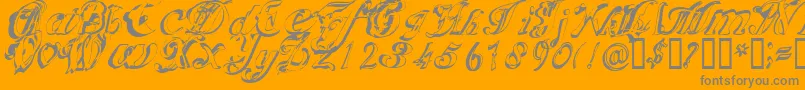 More about Scripteriacola Font Scripteriacola Font – Gray Fonts on Orange Background