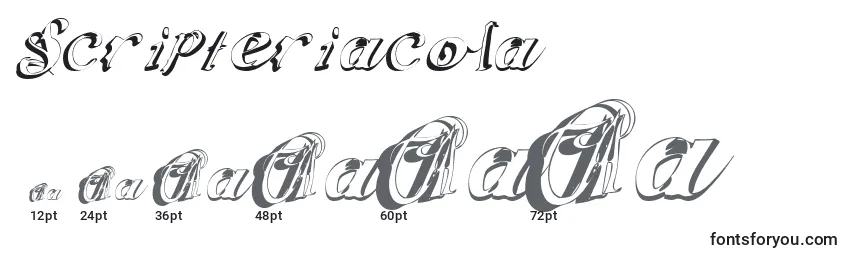 Scripteriacola Font Sizes