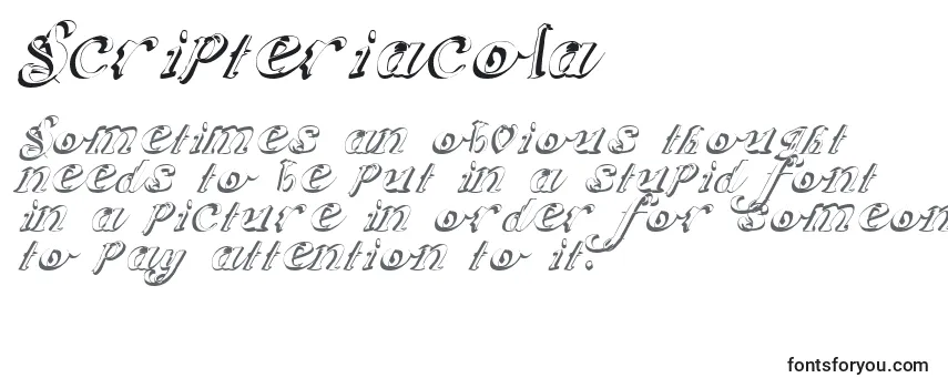 Обзор шрифта Scripteriacola