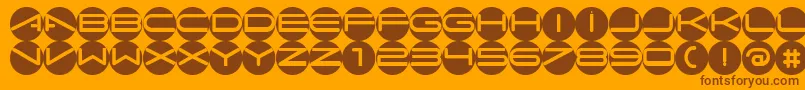 Abcacw Font – Brown Fonts on Orange Background