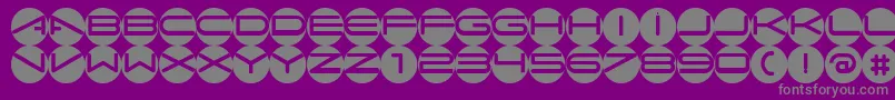 Fonte Abcacw – fontes cinzas em um fundo violeta