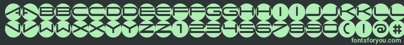 Abcacw-fontti – vihreät fontit mustalla taustalla