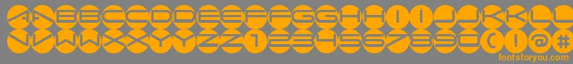 Abcacw Font – Orange Fonts on Gray Background