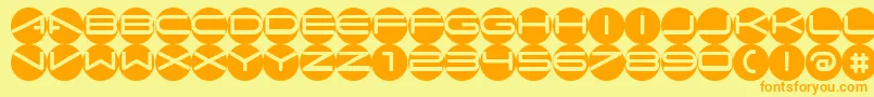 Abcacw Font – Orange Fonts on Yellow Background