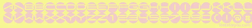 Abcacw Font – Pink Fonts on Yellow Background