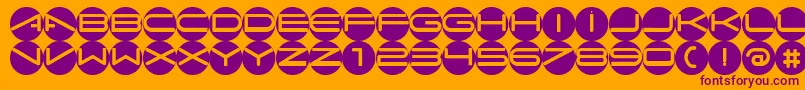 Abcacw Font – Purple Fonts on Orange Background