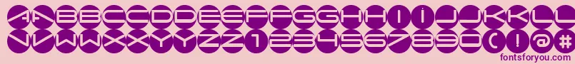 Police Abcacw – polices violettes sur fond rose