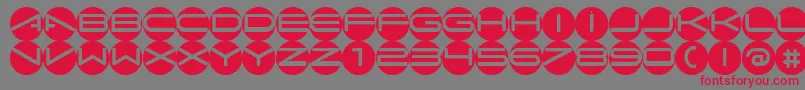 Abcacw Font – Red Fonts on Gray Background