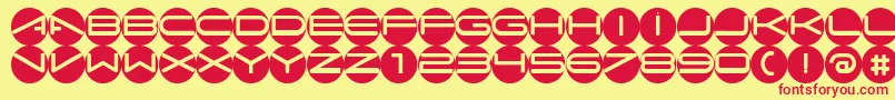 Abcacw Font – Red Fonts on Yellow Background