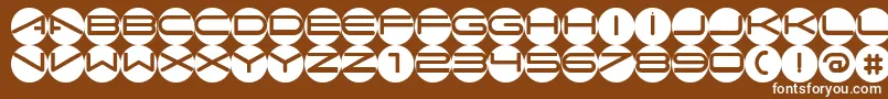 フォントAbcacw – 茶色の背景に白い文字